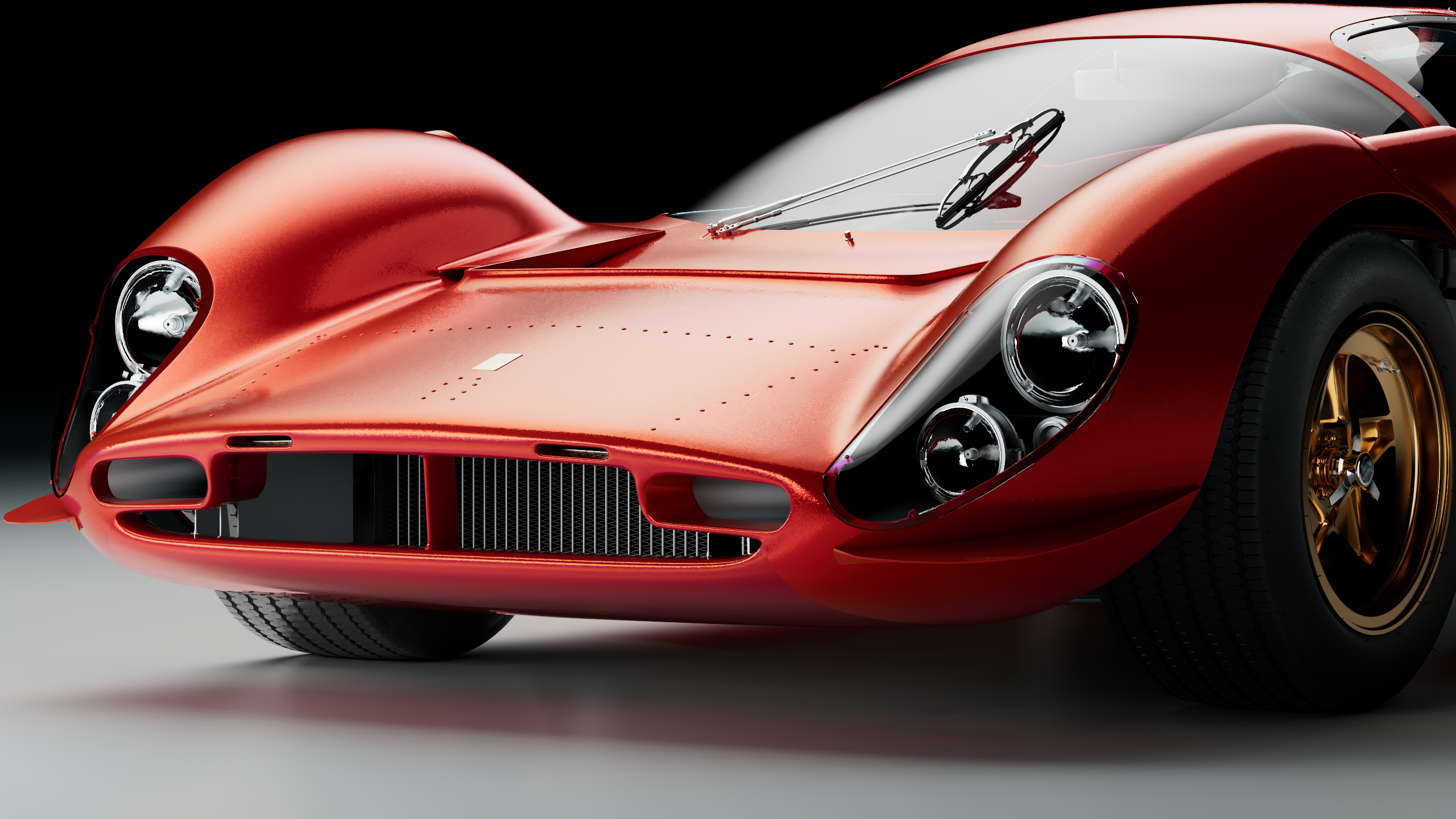 法拉利 330 P3 - 经典赛车渲染